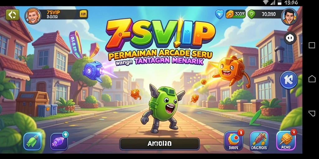 Antarmuka menawan dari game Arcade 7SVIP yang penuh warna.