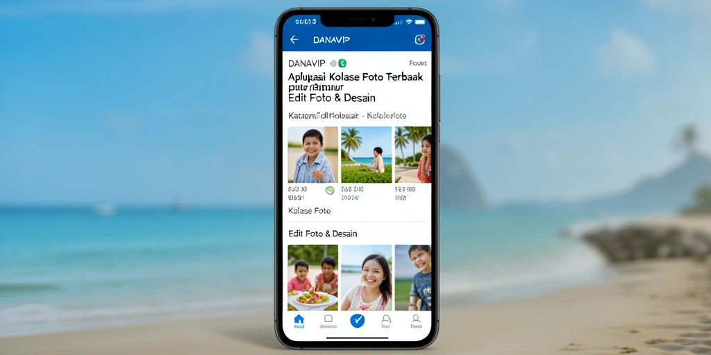 Antarmuka DANAVIP yang intuitif untuk kolase foto yang menarik.