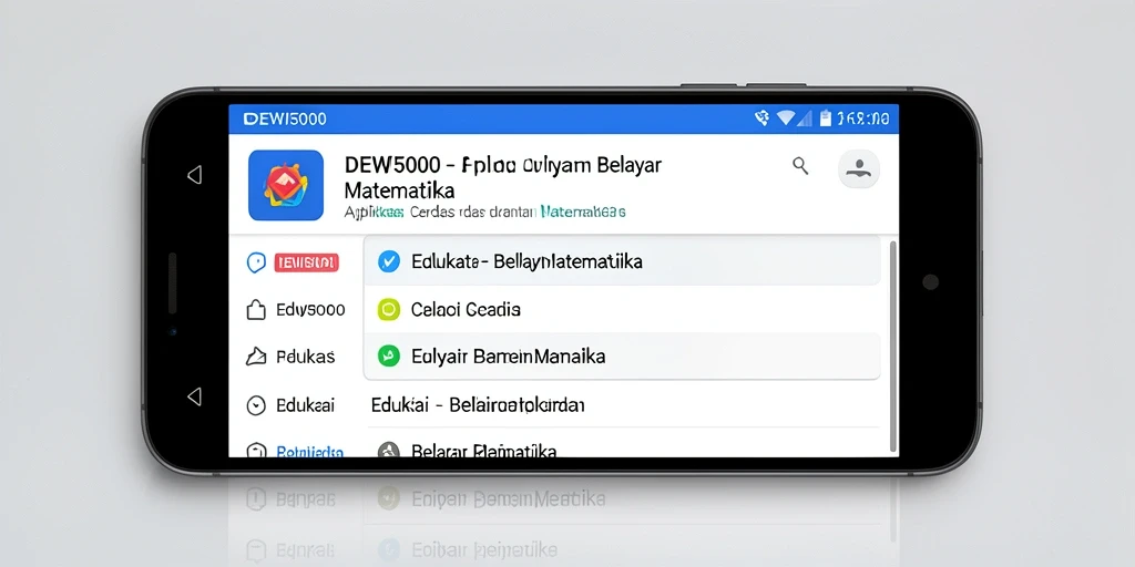 Tampilan antarmuka aplikasi DEWI5000 yang interaktif dan menarik.