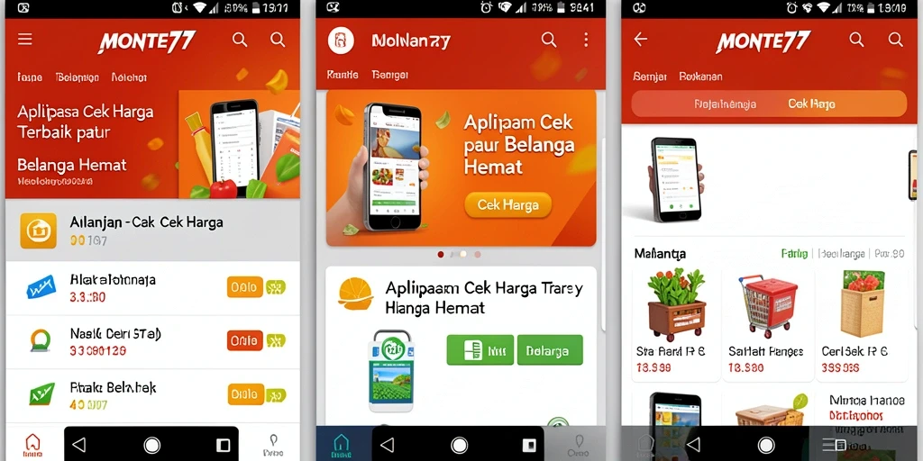 Tampilan antarmuka MONTE77 yang simpel dan informatif.