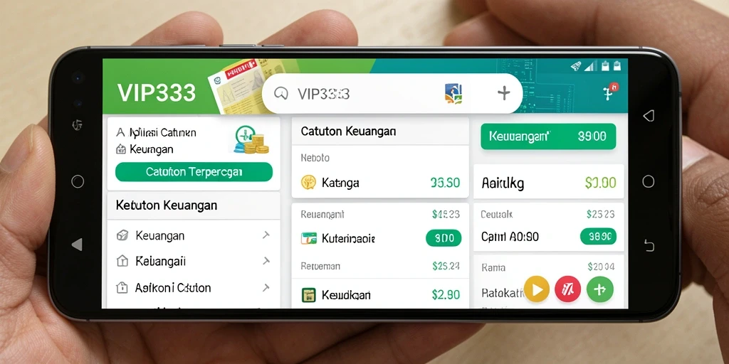 Antarmuka VIP333 yang sederhana dan fungsional untuk Catatan Keuangan.
